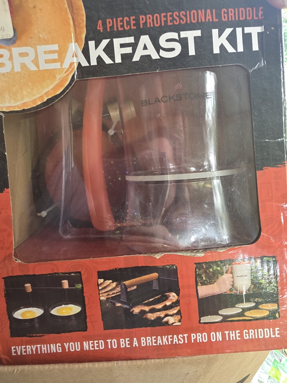 Blackstone Breakfast Kit - Red and Silver Griddle Accessories